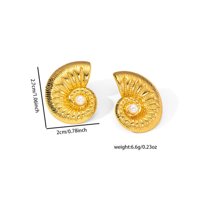 Stainless Steel earrings Flower Earrings for Women pearl earrings