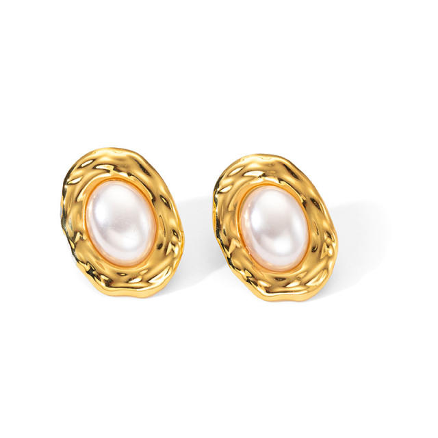 Stainless Steel earrings Flower Earrings for Women pearl earrings