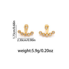 Stainless Steel Earrings for Women delicate diamond ball bead jacket earrings for women