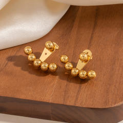 Stainless Steel Earrings for Women delicate diamond ball bead jacket earrings for women