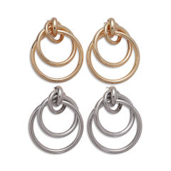 Personality geometric circle earrings