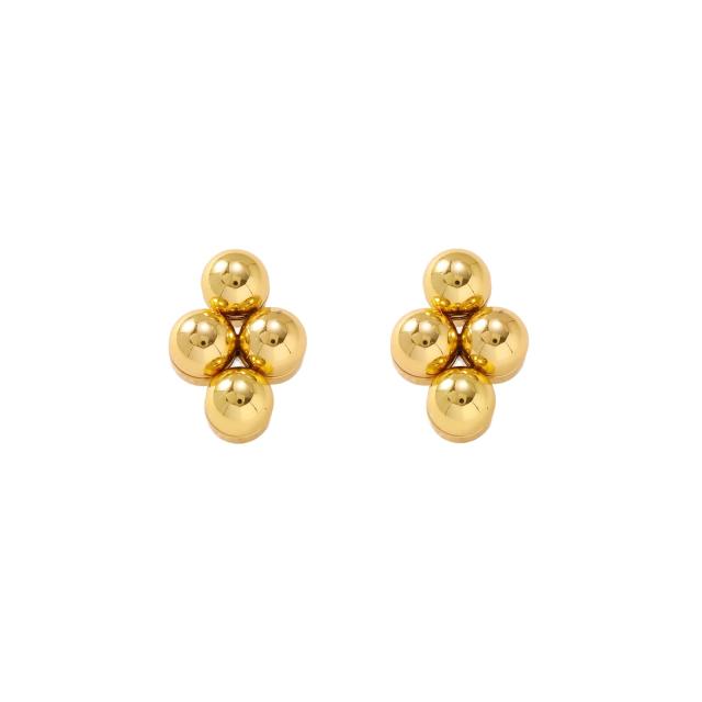 304 stainless steel earrings colorful diamond cross studs earrings
