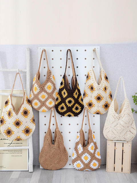 Lightweight Woven Bag for Going Out Large-Capacity Woven Women's Bag beach bag