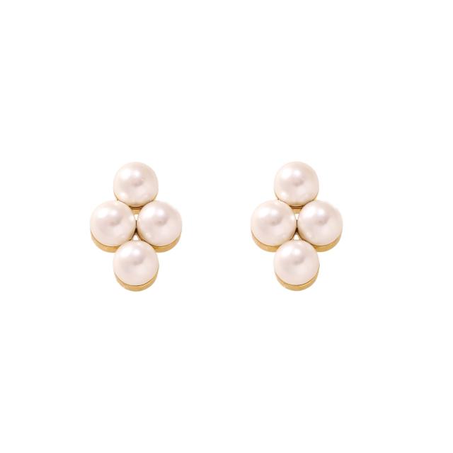 304 stainless steel earrings colorful diamond cross studs earrings