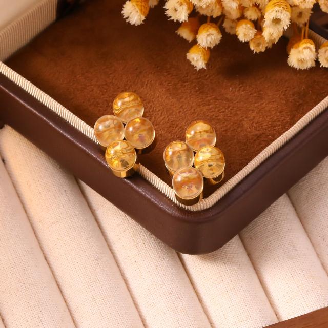 304 stainless steel earrings colorful diamond cross studs earrings