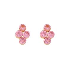 304 stainless steel earrings colorful diamond cross studs earrings