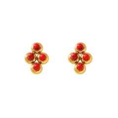 304 stainless steel earrings colorful diamond cross studs earrings