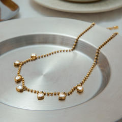Love Zircon Necklace Light Luxury stainless Steel necklace