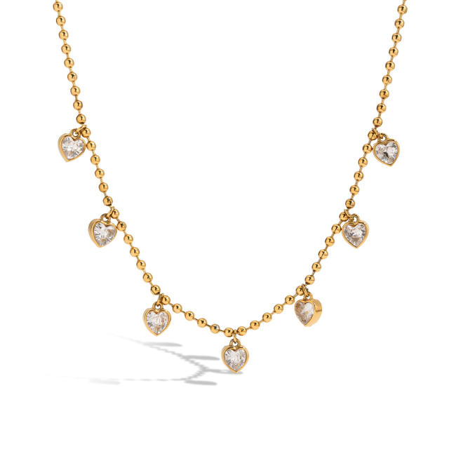 Love Zircon Necklace Light Luxury stainless Steel necklace