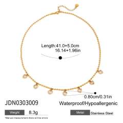Love Zircon Necklace Light Luxury stainless Steel necklace