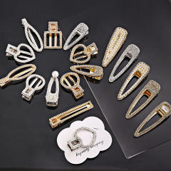 Korean fashion full diamond hollow out duckbill hair clips