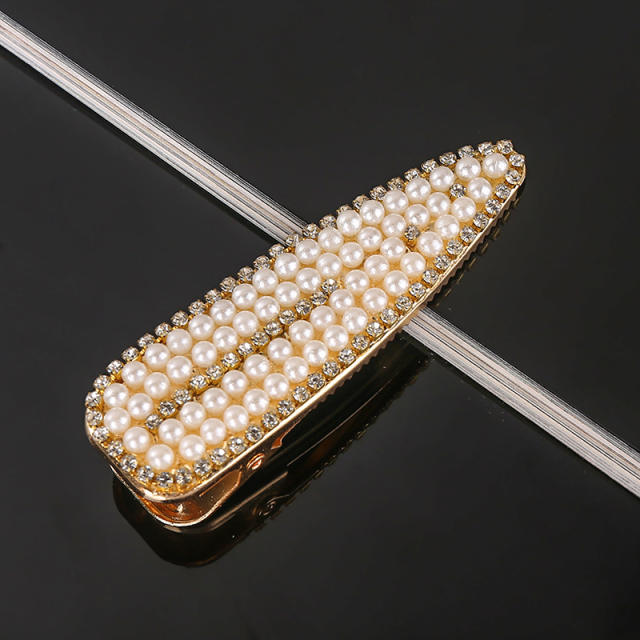 Korean fashion full diamond hollow out duckbill hair clips