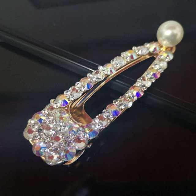 Simple Duckbill Clip Diamond-Encrusted Hairpin duckbill hair clips