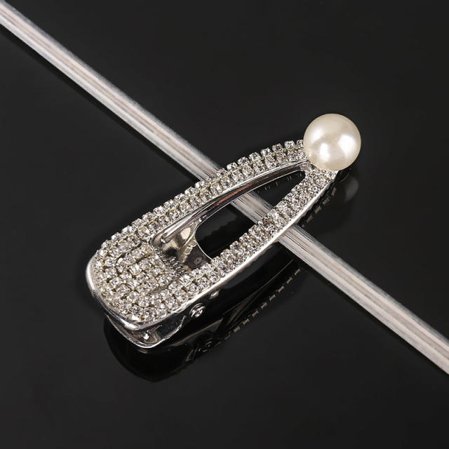 Korean fashion full diamond hollow out duckbill hair clips