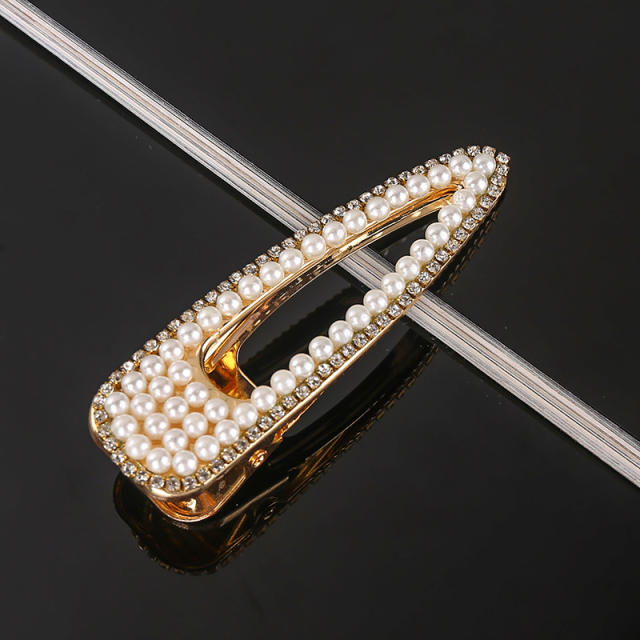 Korean fashion full diamond hollow out duckbill hair clips