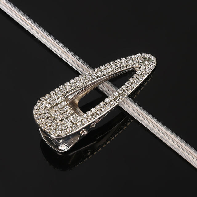 Korean fashion full diamond hollow out duckbill hair clips