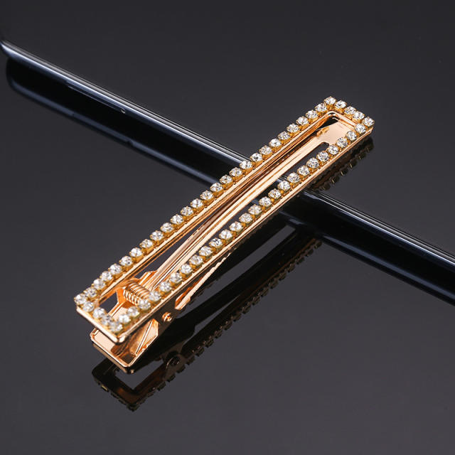 Korean fashion full diamond hollow out duckbill hair clips