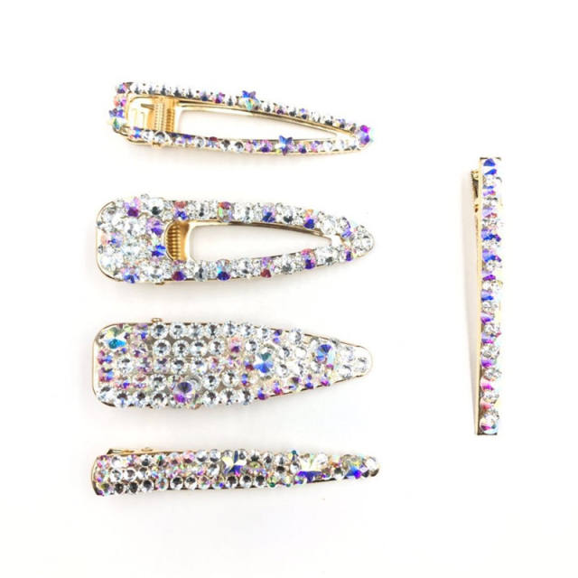 Simple Duckbill Clip Diamond-Encrusted Hairpin duckbill hair clips