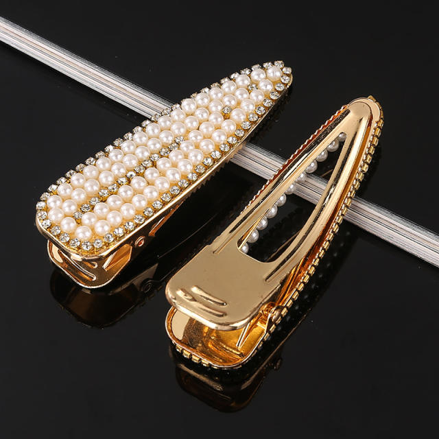 Korean fashion full diamond hollow out duckbill hair clips