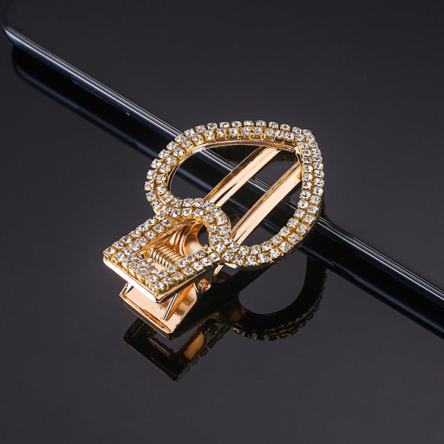 Korean fashion full diamond hollow out duckbill hair clips