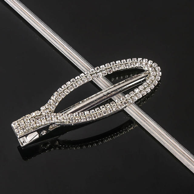 Korean fashion full diamond hollow out duckbill hair clips