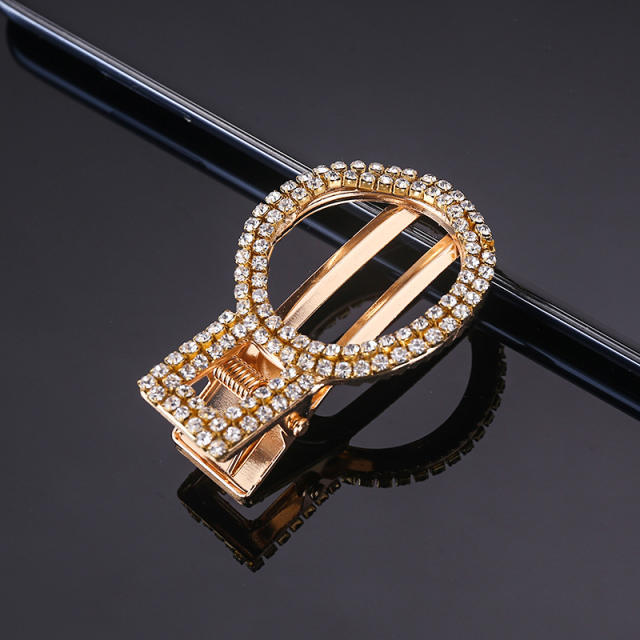 Korean fashion full diamond hollow out duckbill hair clips