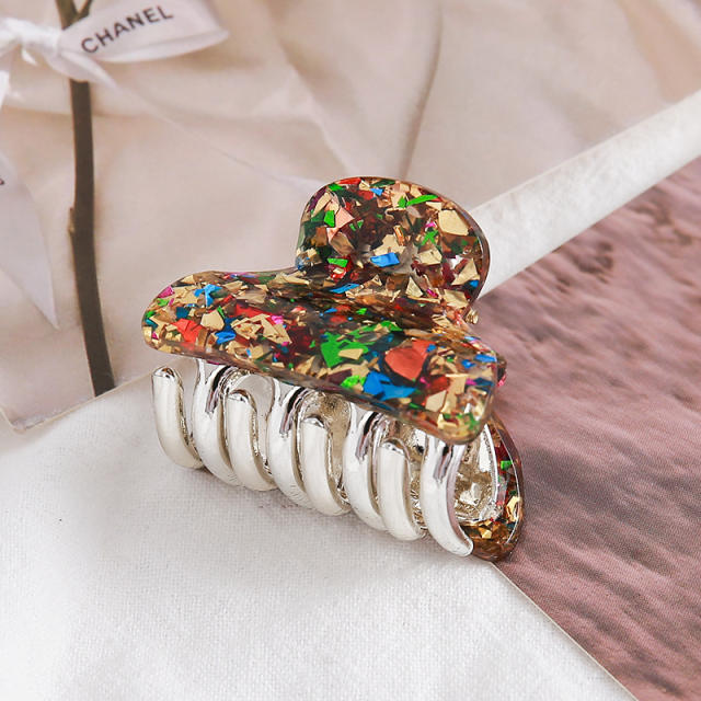 Fashion Small Acrylic Geometric Colorful Hairpin small hair claw clips