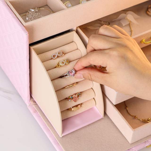 High Beauty Value Jewelry Storage Box with Lock Large Capacity Jewelry Box Home