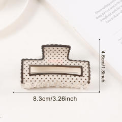Korean fashion vintage polka dots pattern women hair claw clips