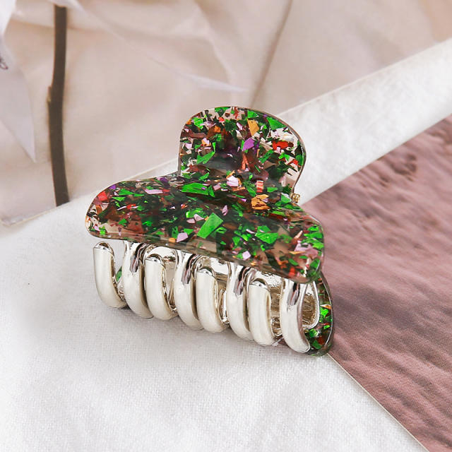 Fashion Small Acrylic Geometric Colorful Hairpin small hair claw clips