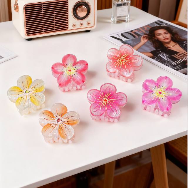Sweet Plum Blossom Clip Fairy Flower Hairpin hair claw clips
