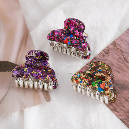 Fashion Small Acrylic Geometric Colorful Hairpin small hair claw clips