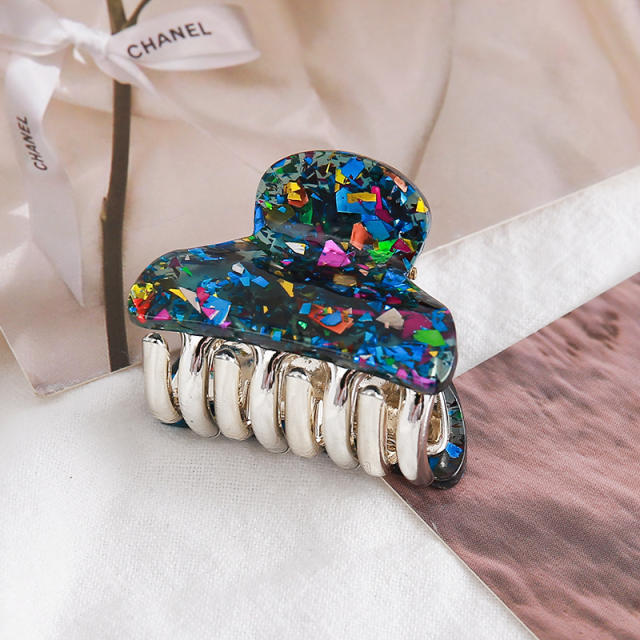 Fashion Small Acrylic Geometric Colorful Hairpin small hair claw clips