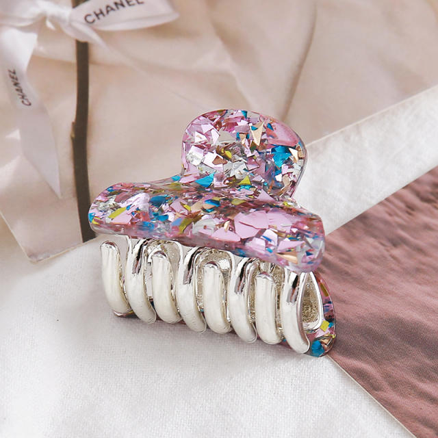 Fashion Small Acrylic Geometric Colorful Hairpin small hair claw clips