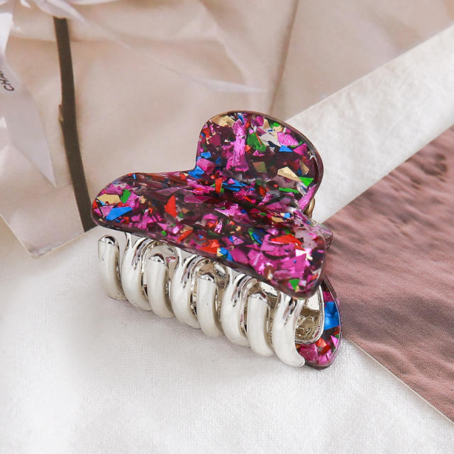 Fashion Small Acrylic Geometric Colorful Hairpin small hair claw clips