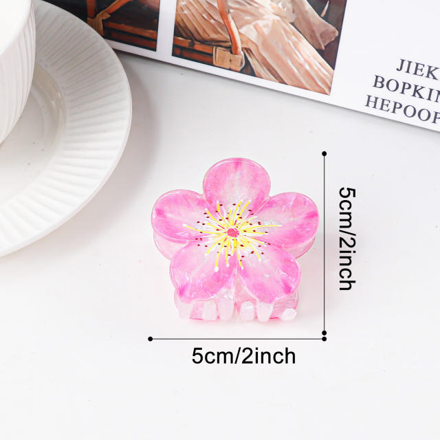 Sweet Plum Blossom Clip Fairy Flower Hairpin hair claw clips