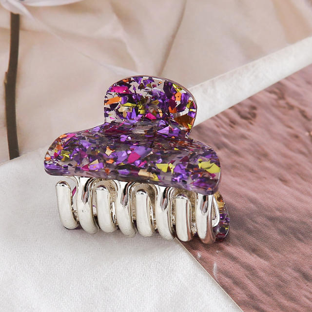 Fashion Small Acrylic Geometric Colorful Hairpin small hair claw clips