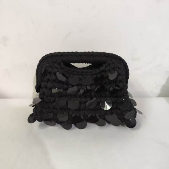 New Autum Style Pure Hand-Woven Multi-Color Sequin Clutch Bag corchet bag
