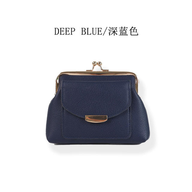 New Simple Fashionable Clip Bag Mini Coin Purse Short Cute Trendy Clutch Wallet