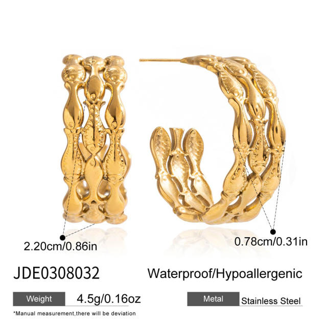 18KG stainless steel necklace fish pendant necklace holiday necklace