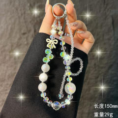 High-End Crystal Mobile Phone Chain Wrist Personalized Bow Mobile Phone Chain