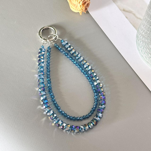 Double-layer Wheel Crystal Mobile Phone Chain Anti-lost Mobile Phone Lanyard