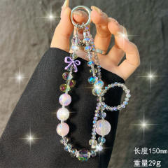 High-End Crystal Mobile Phone Chain Wrist Personalized Bow Mobile Phone Chain