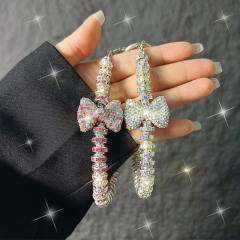 Rhinestone Bow Mobile Phone Hanging Chain Wrist Short Lanyard Pendant