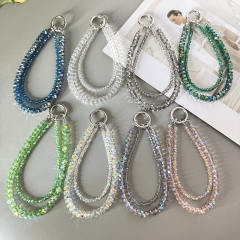 Double-layer Wheel Crystal Mobile Phone Chain Anti-lost Mobile Phone Lanyard