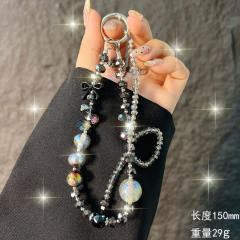 High-End Crystal Mobile Phone Chain Wrist Personalized Bow Mobile Phone Chain