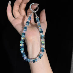 Double-layer Wheel Crystal Mobile Phone Chain Anti-lost Mobile Phone Lanyard
