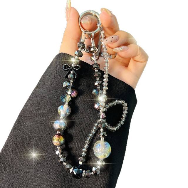 High-End Crystal Mobile Phone Chain Wrist Personalized Bow Mobile Phone Chain
