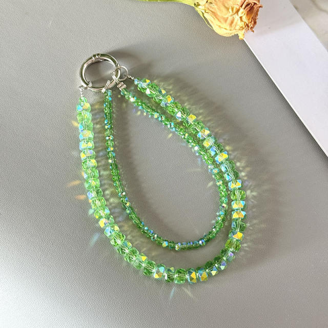 Double-layer Wheel Crystal Mobile Phone Chain Anti-lost Mobile Phone Lanyard