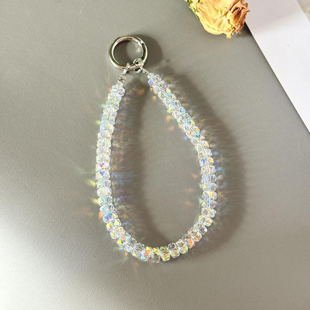 Double-layer Wheel Crystal Mobile Phone Chain Anti-lost Mobile Phone Lanyard